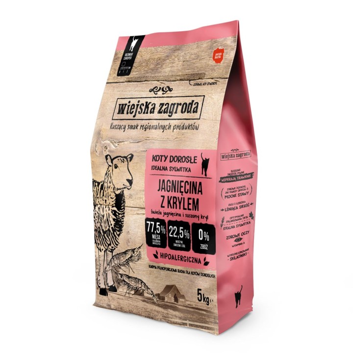Rural Farm Agnello con Krill - cibo secco per gatti - 5 kg