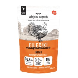 WIEJSKA ZAGRODA Filetti di Tacchino Monoprotein – Cibo umido per gatti – 85 g