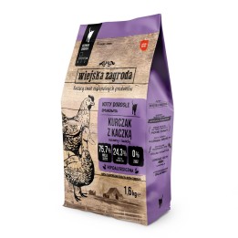 WIEJSKA ZAGRODA Pollo con anatra - cibo secco per gatti - 1 6kg