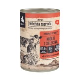 WIEJSKA ZAGRODA Coniglio con vitello per gattini - cibo umido per gatti - 400g