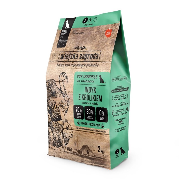 Wiejska Zagroda Alimentazione Tacchino con coniglio 2 kg
