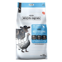 WIEJSKA ZAGRODA Light oca con vitello - cibo secco per cani - 12kg