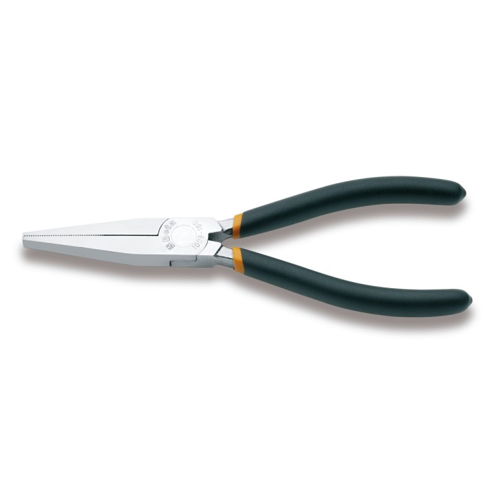 Beta 1008 160 Pinze a becchi piatti lunghi zigrinati manici ricoperti con 2 strati di PVC antiscivolo 010080006