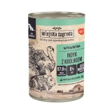 WIEJSKA ZAGRODA Tacchino con coniglio - cibo umido per cani - 400g