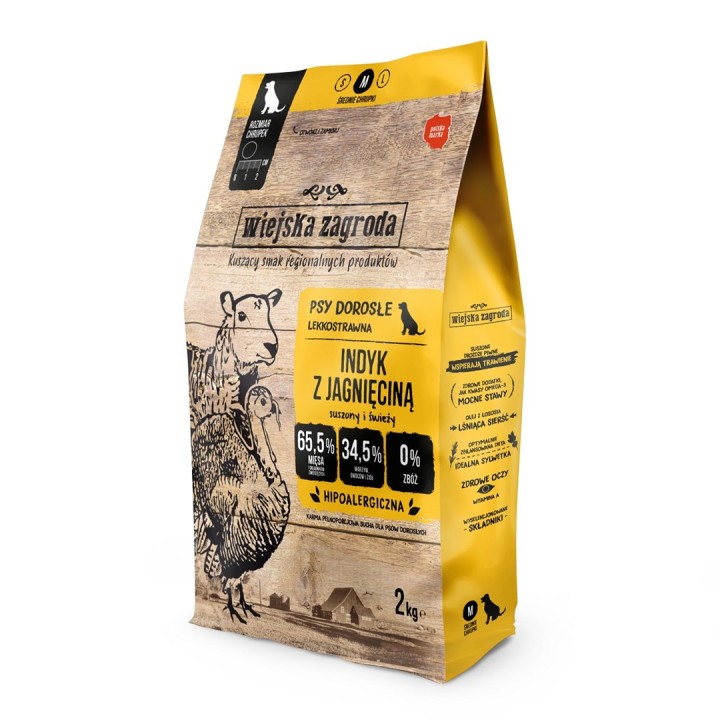 Wiejska Zagroda Alimentazione Tacchino con agnello 2 kg