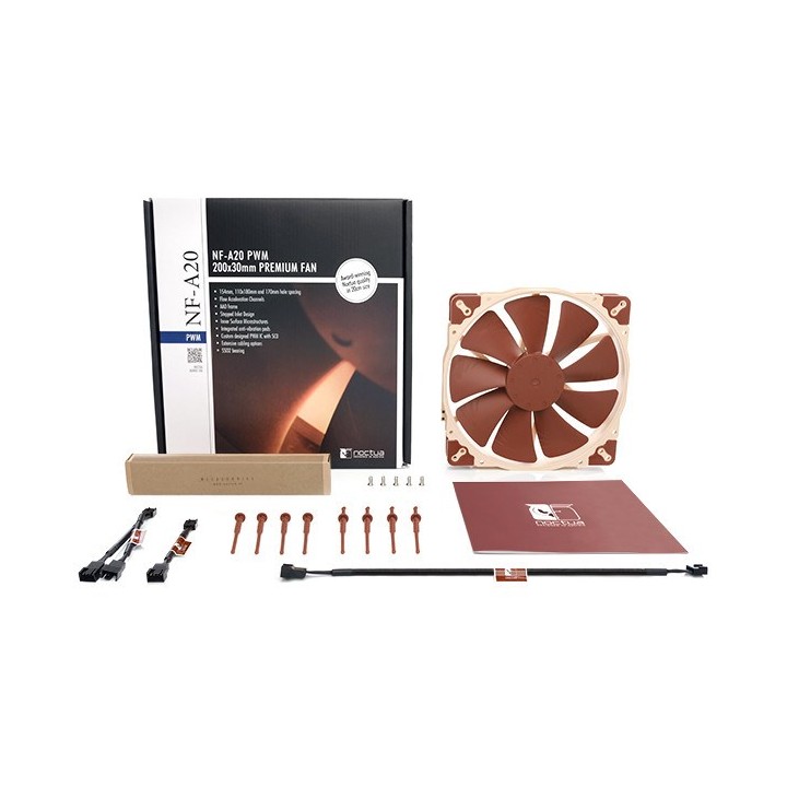 Noctua NF-A20 PWM Ventola case per PC 20 cm Beige marrone