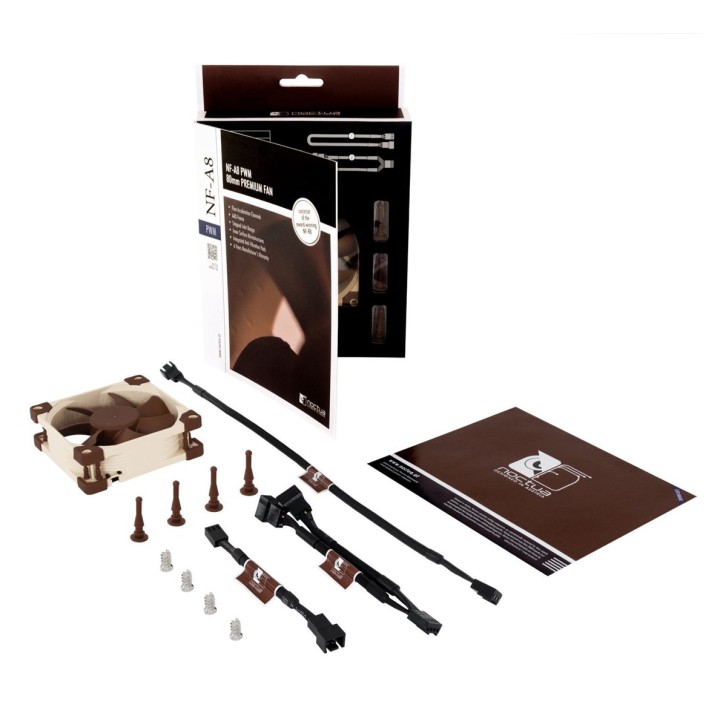 Noctua NF-A8 PWM Sistema raffreddamento computer Ventola case per PC 8 cm Beige Brown