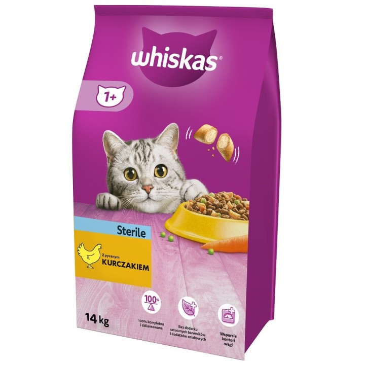 ?Whiskas STERILE cibo secco per gatti Adult pollo 14 kg