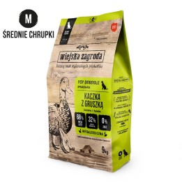 WIEJSKA ZAGRODA Anatra con pera M – cibo secco per cani – 9kg
