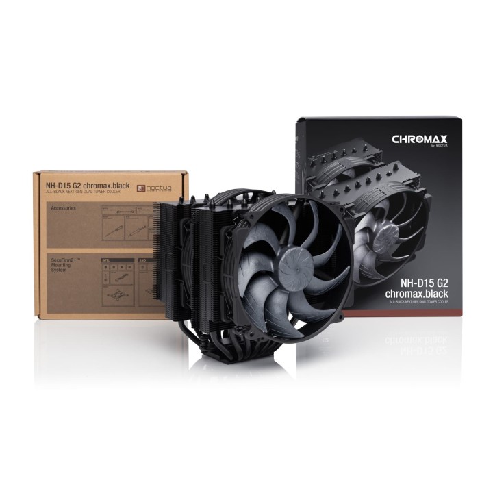 Noctua NH-D15 G2 chromax.black - Sistema di raffreddamento CPU a doppia torre di nuova generazione (nero)