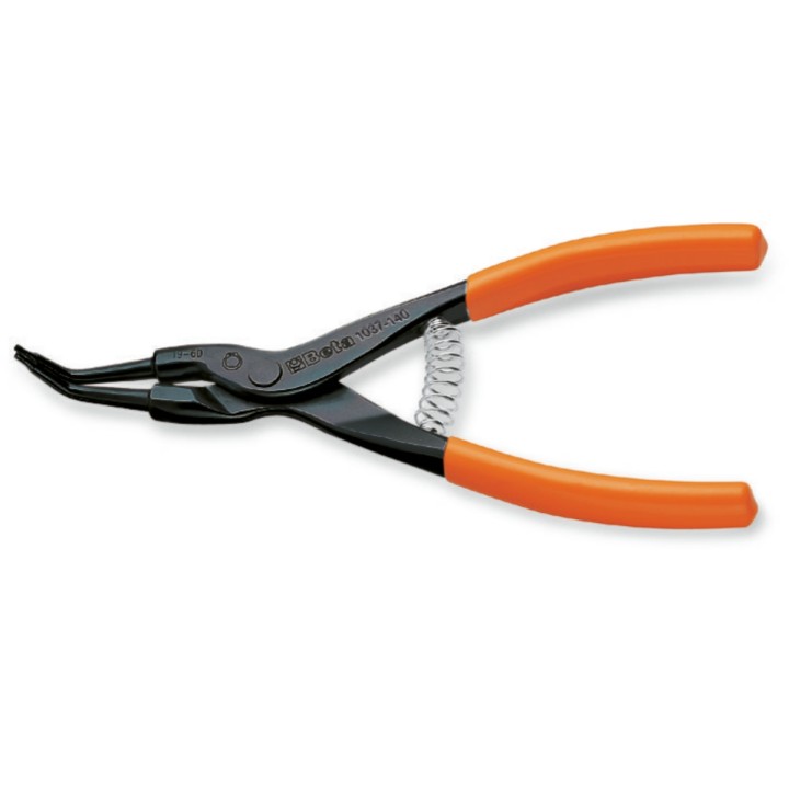 Beta 1037 225 Pinze a becchi piegati a 45° per anelli elastici di sicurezza per alberi manici ricoperti in PVC 010370021
