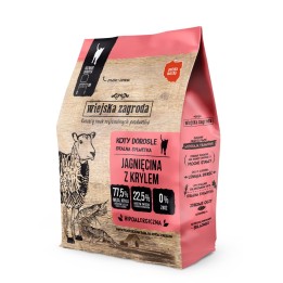 WIEJSKA ZAGRODA Agnello con krill - cibo secco per gatti - 400g