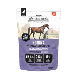 WIEJSKA ZAGRODA Monoprotein Cavallo - cibo umido per cani - 500g
