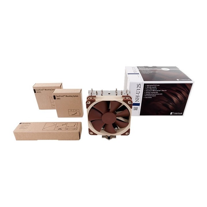 Noctua NH-U12S Componente raffreddamento computer Dissipatore processore 12 cm Brown Acciaio inossidabile
