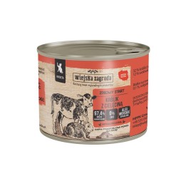 WIEJSKA ZAGRODA Coniglio con vitello per gattini - cibo umido per gatti - 200g