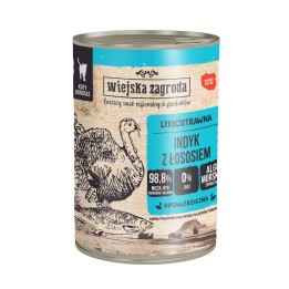 WIEJSKA ZAGRODA Tacchino con salmone - cibo umido per gatti - 400g