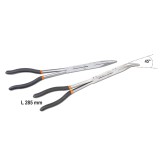 Beta 1009L/DP-S2 Serie di 2 pinze a becchi mezzotondi lunghissimi zigrinati con doppio snodo 010090060