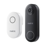 Reolink D340W - 5MP Videocitofono con Campanello 2.4/5 GHz Wi-Fi Rilevamento Persone Audio Bidirezionale Compatibile con NVR bia