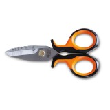 Beta 1128BSX Forbici per elettricisti in acciaio inox con profili a fresa graduata 011280061