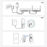Reolink D340W - 5MP Videocitofono con Campanello 2.4/5 GHz Wi-Fi Rilevamento Persone Audio Bidirezionale Compatibile con NVR bia