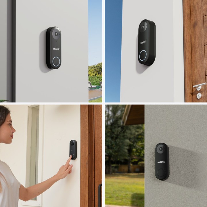 Reolink D340W - 5MP Videocitofono con Campanello 2.4/5 GHz Wi-Fi Rilevamento Persone Audio Bidirezionale Compatibile con NVR bia