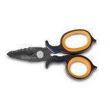 Beta 1128BAX Forbici per elettricisti con profili a fresa in acciaio inox rivestito in DLC 011280088