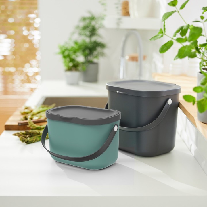ROTHO Albula Anthracite - contenitore per la raccolta differenziata - 6l