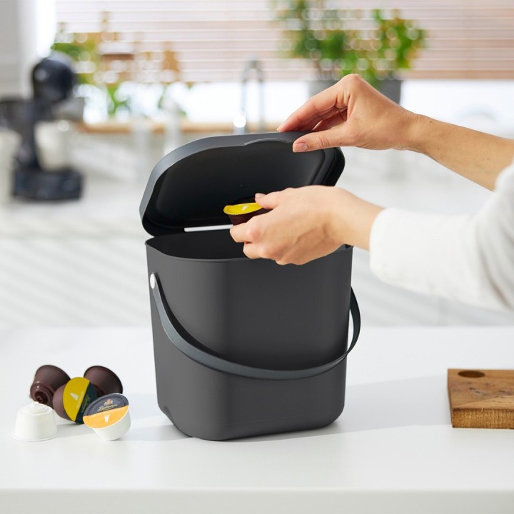 ROTHO Albula Anthracite - contenitore per la raccolta differenziata - 6l