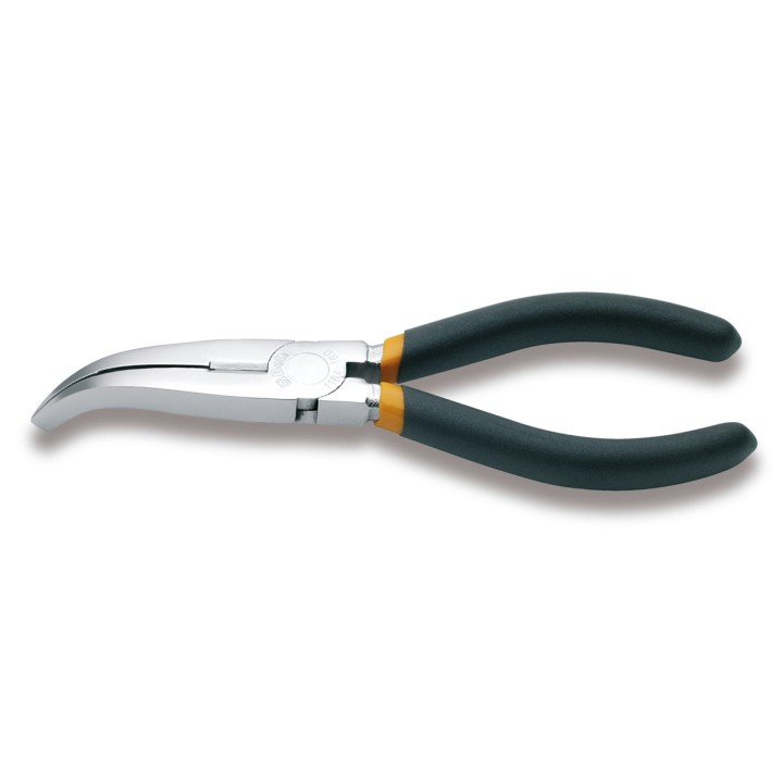 Beta 1164 160 Pinze a becchi piatti lunghissimi piegati zigrinati manici ricoperti con 2 strati di PVC antiscivolo 011640006