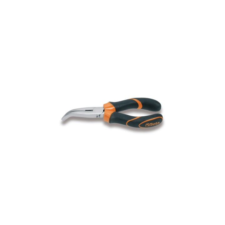 Beta 1164BMK 160 Pinze a becchi piatti lunghissimi piegati zigrinati impugnatura bimateriale 011649036