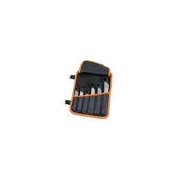Beta 120/B6N Serie di 6 chiavi poligonali aperte a cricchetto (art. 120) in busta avvolgibile di poliestere resistente 001200060