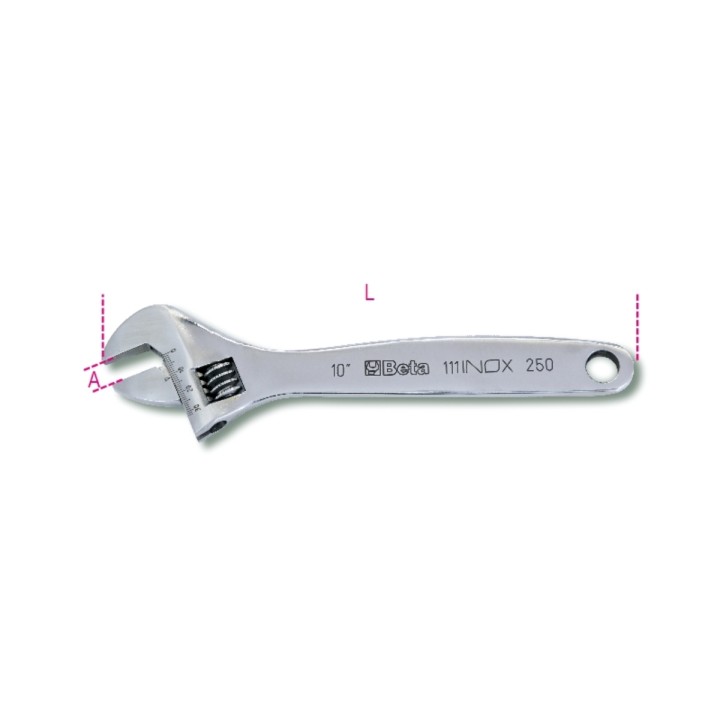 Beta 111INOX 200 Chiavi regolabili a rullino, in acciaio inossidabile 001110320