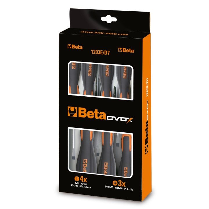 Beta 1203E/D10 Serie di 10 giravite Evox art. 1201E, 1202E 012031010