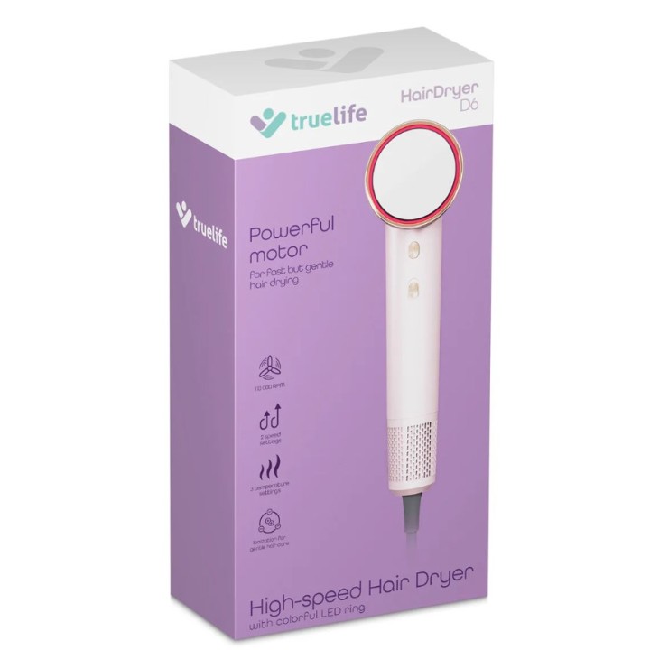 TrueLife HairDryer D6 asciugacapelli 1600 W rosa