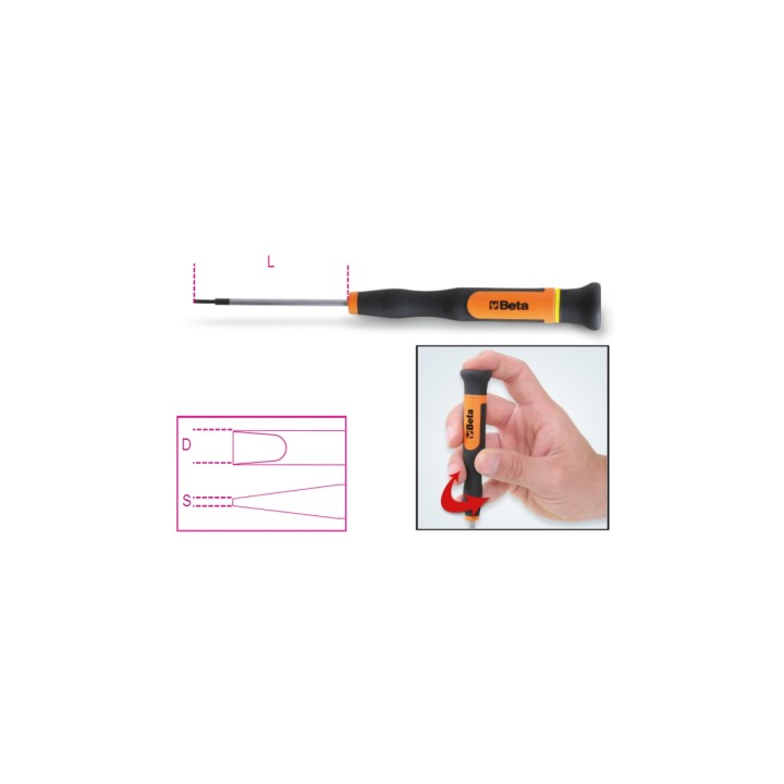 Beta 1257LP 4,0 Microgiravite per viti senza testa con intaglio 012570040