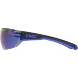 UVEX Equate occhiali ciclismo nero/blu opaco/specchiato blu