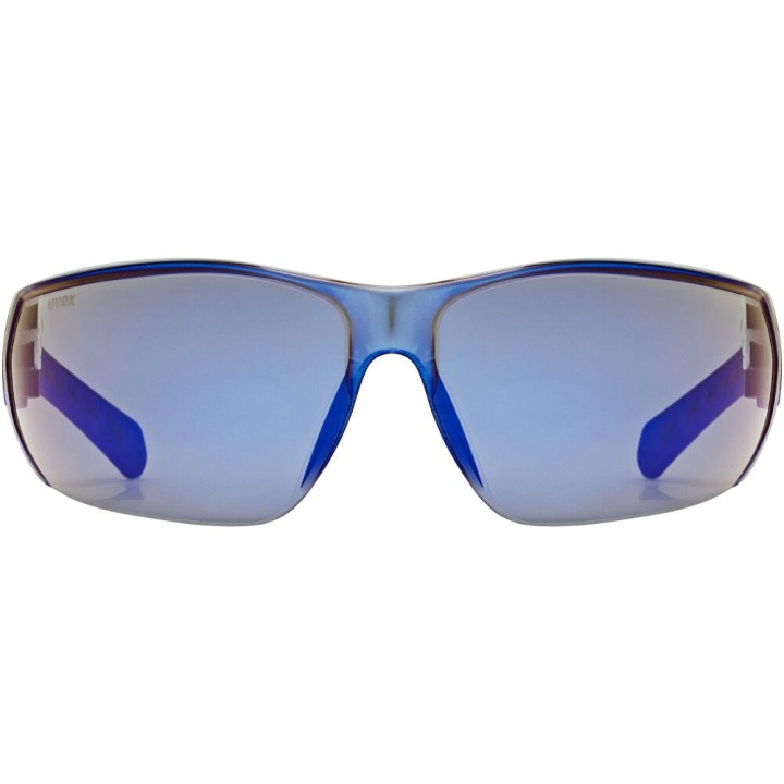 UVEX Equate occhiali ciclismo nero/blu opaco/specchiato blu