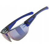UVEX Equate occhiali ciclismo nero/blu opaco/specchiato blu
