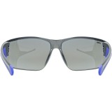 UVEX Equate occhiali ciclismo nero/blu opaco/specchiato blu