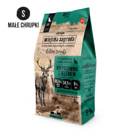 WIEJSKA ZAGRODA Forest Flavors Maiale con Cervo Croccante S - cibo secco per cani - 9kg