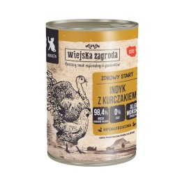 WIEJSKA ZAGRODA Kittens Tacchino con pollo - cibo umido per gatti - 400g