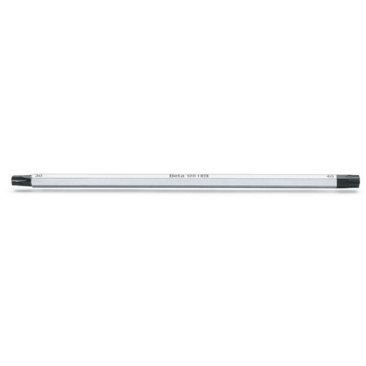 Beta 1281RTX/4 Giravite bivalenti per viti con impronta Tamper Resistant Torx® cromato, punte nere 012810362