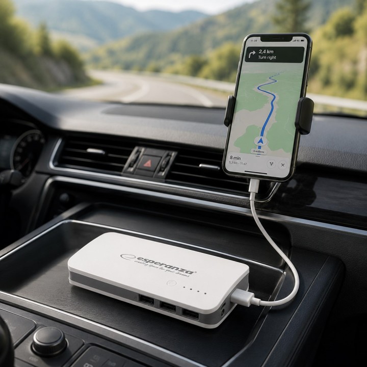 Esperanza EMP106WE Radium power bank grigio bianco 8000 mAh