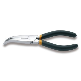 Beta 1164 200 Pinze a becchi piatti lunghissimi piegati zigrinati manici ricoperti con 2 strati di PVC antiscivolo 011640010