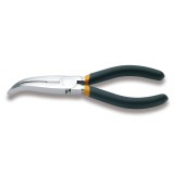 Beta 1164 200 Pinze a becchi piatti lunghissimi piegati zigrinati manici ricoperti con 2 strati di PVC antiscivolo 011640010