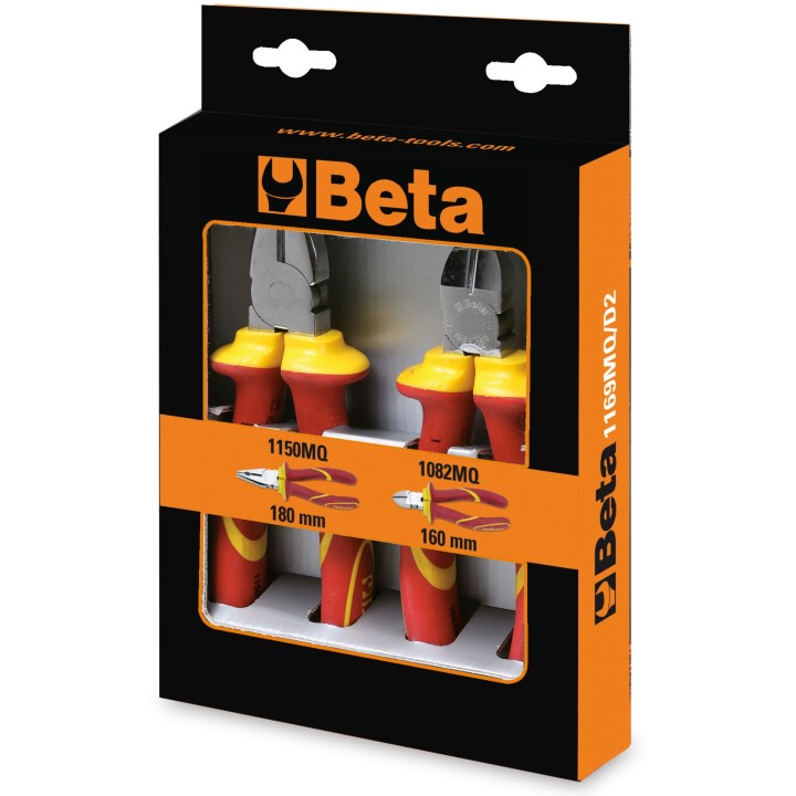Beta 1169MQ/D2 Assortimento di 1 pinza universale isolata e 1 tronchese isolato 011690152