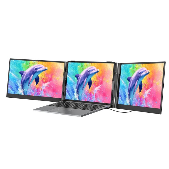 Blackview DCM8 Pro - 15.3 estensore schermo portatile per laptop con supporto dual-monitor e porte 2 USB-C