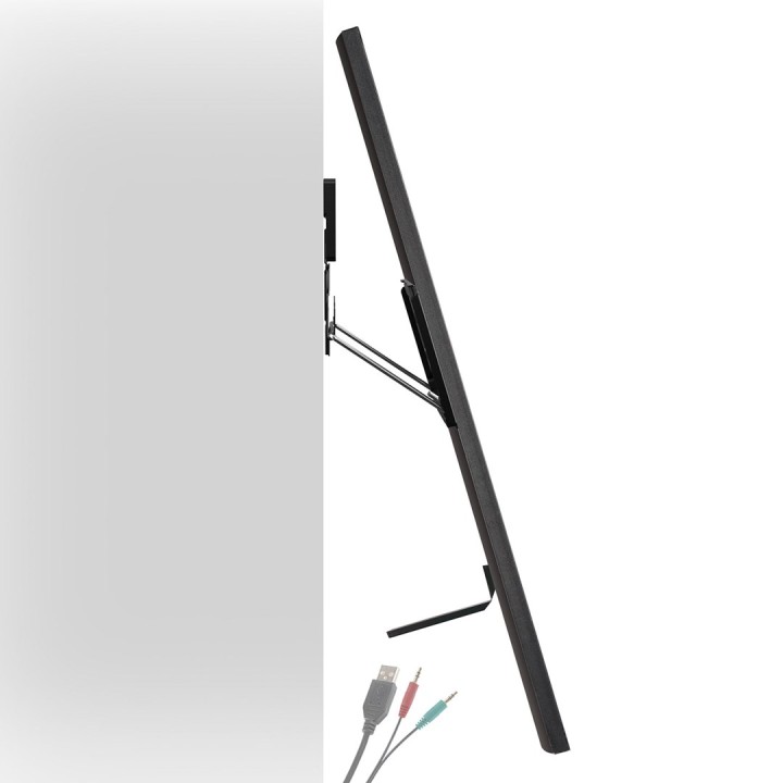 Maclean MC-481 supporto a parete ultra sottile per TV per schermi 37-80 curvi fino a 75kg Max. VESA 600x400 supporto universale 