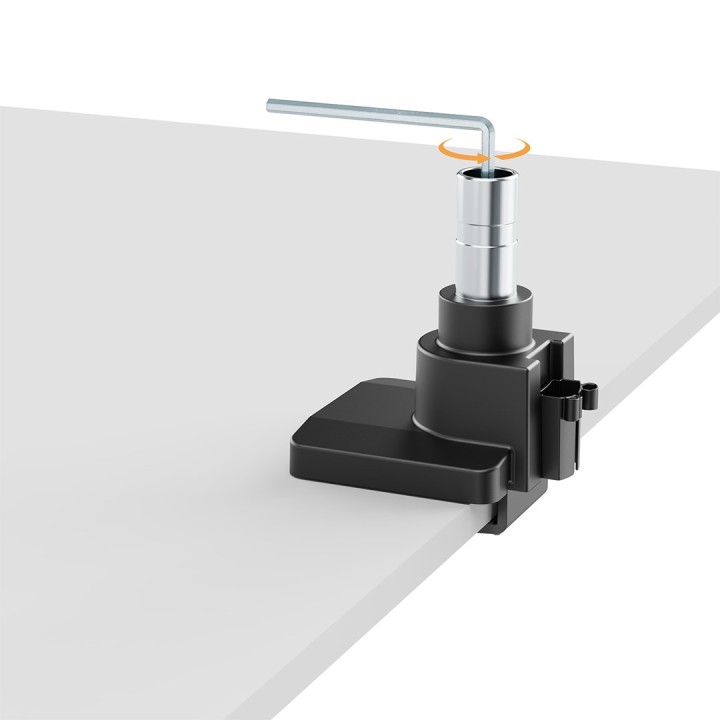 Maclean MC-968 Staffa doppio braccio per monitor con molla a gas 17-57 27 kg resistente robusto supporto full motion staffa max 