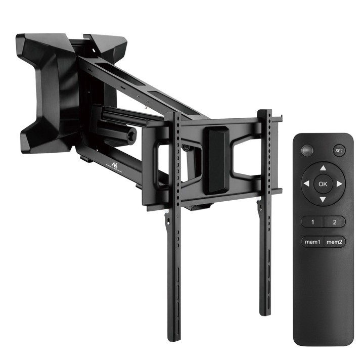 Maclean MC-891 staffa TV motorizzata a parete con telecomando regolazione altezza 37'' - 70 massimo VESA 600x400 fino a 35kg sup